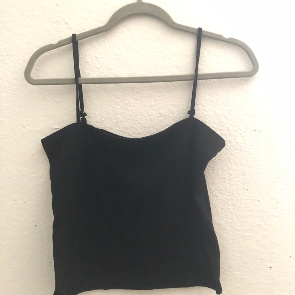 Crop ribbed shirt